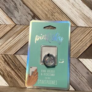 Pink Sky Smartphone Ring Holder & Kickstand - Silver